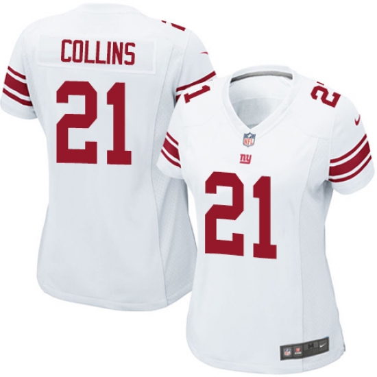 Women's Nike New York Giants 21 Landon Collins Game White NFL Jersey