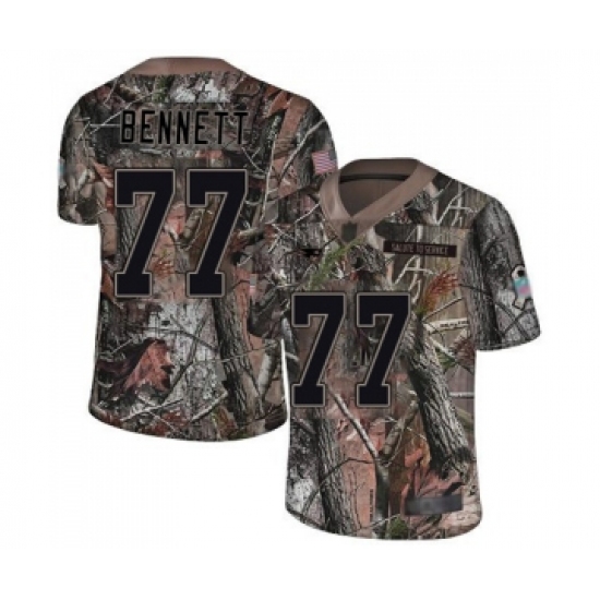 Men's New England Patriots 77 Michael Bennett Camo Rush Realtree Limited Football Jersey