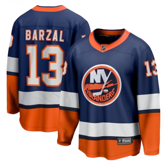 Men's New York Islanders 13 Mathew Barzal Fanatics Branded Orange 2020-21 Special Edition Breakaway Player Jersey