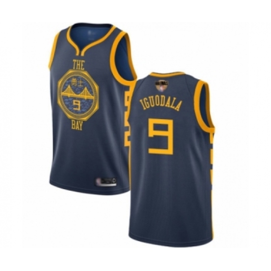 Men's Golden State Warriors 9 Andre Iguodala Swingman Navy Blue Basketball 2019 Basketball Finals Bound Jersey - City Edition