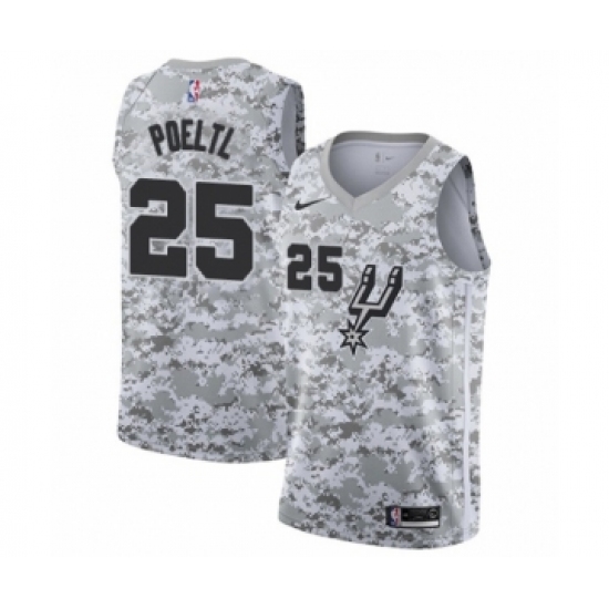 Youth San Antonio Spurs 25 Jakob Poeltl White Swingman Jersey - Earned Edition