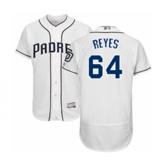 Men's San Diego Padres 64 Gerardo Reyes White Home Flex Base Authentic Collection Baseball Player Jersey