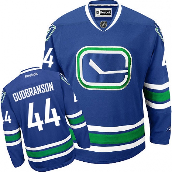 Women's Reebok Vancouver Canucks 44 Erik Gudbranson Authentic Royal Blue Third NHL Jersey