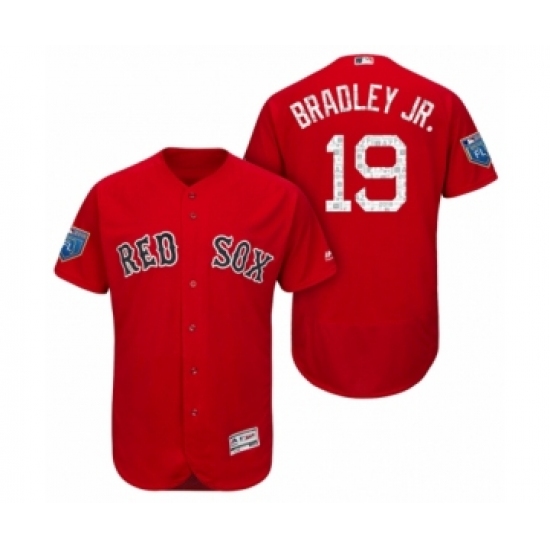 Men Scarlet Boston Red Sox 19 Jackie Bradley Jr. 2018 Spring Training Flex Base Jersey