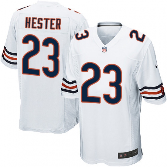 Men's Nike Chicago Bears 23 Devin Hester Game White NFL Jersey