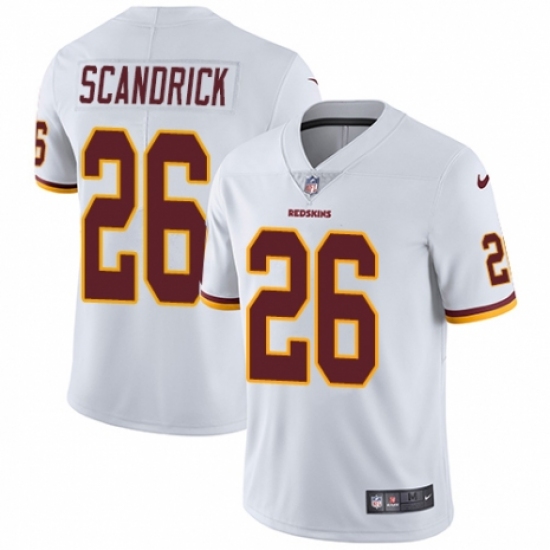 Youth Nike Washington Redskins 26 Orlando Scandrick White Vapor Untouchable Limited Player NFL Jersey