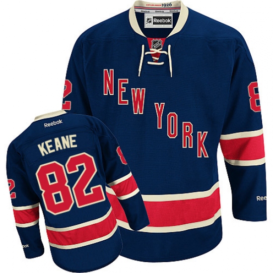 Women's Reebok New York Rangers 82 Joey Keane Authentic Navy Blue Third NHL Jersey