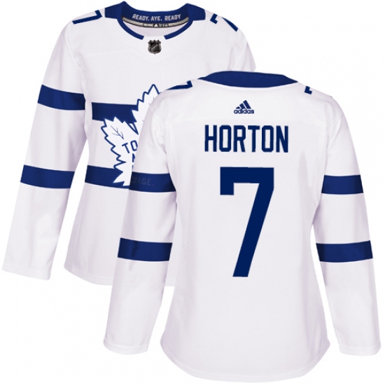 Women's Adidas Toronto Maple Leafs 7 Tim Horton Authentic White 2018 Stadium Series NHL Jersey