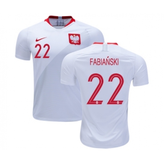 Poland 22 Fabianski Home Soccer Country Jersey