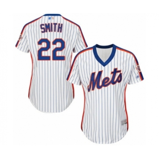 Women's New York Mets 22 Dominic Smith Authentic White Alternate Cool Base Baseball Player Jersey