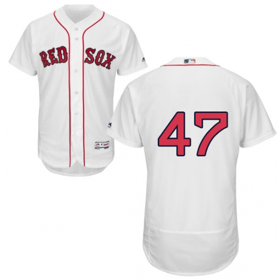 Men's Majestic Boston Red Sox 47 Tyler Thornburg White Flexbase Authentic Collection MLB Jersey