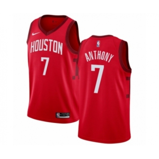 Women's Nike Houston Rockets 7 Carmelo Anthony Red Swingman Jersey - Earned Edition