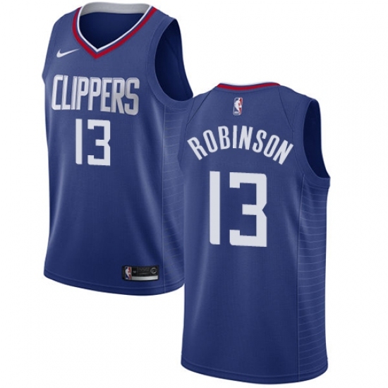 Men's Nike Los Angeles Clippers 13 Jerome Robinson Swingman Blue NBA Jersey - Icon Edition