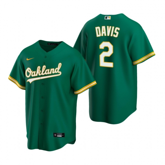 Men's Nike Oakland Athletics 2 Khris Davis Green Alternate Stitched Baseball Jersey