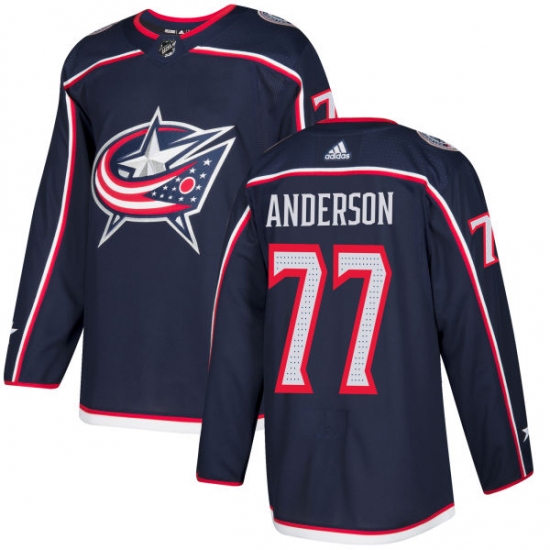 Youth Adidas Columbus Blue Jackets 77 Josh Anderson Premier Navy Blue Home NHL Jersey