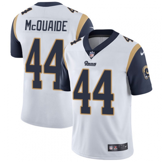 Men's Nike Los Angeles Rams 44 Jacob McQuaide White Vapor Untouchable Limited Player NFL Jersey