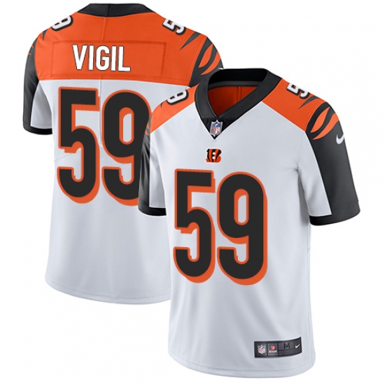 Youth Nike Cincinnati Bengals 59 Nick Vigil Vapor Untouchable Limited White NFL Jersey