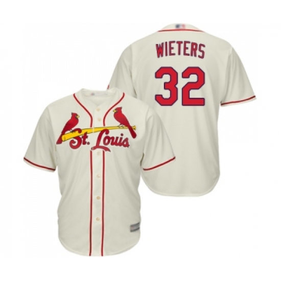 Men's St. Louis Cardinals 32 Matt Wieters Replica Cream Alternate Cool Base Baseball Jersey