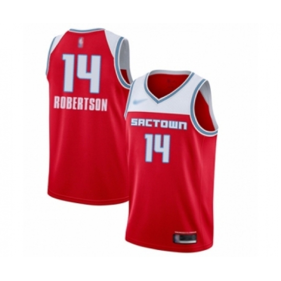 Men's Sacramento Kings 14 Oscar Robertson Swingman Red Basketball Jersey - 2019 20 City Edition