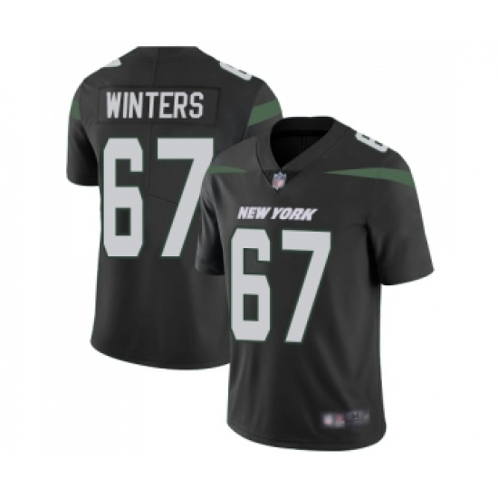 Men's New York Jets 67 Brian Winters Black Alternate Vapor Untouchable Limited Player Football Jersey