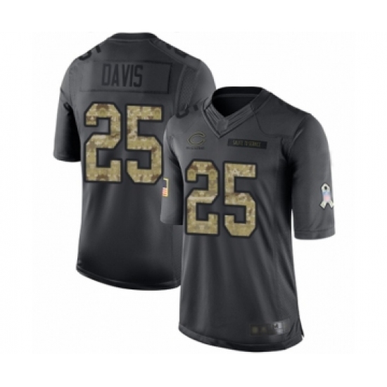 Youth Chicago Bears 25 Mike Davis Limited Black 2016 Salute to Service Football Jersey