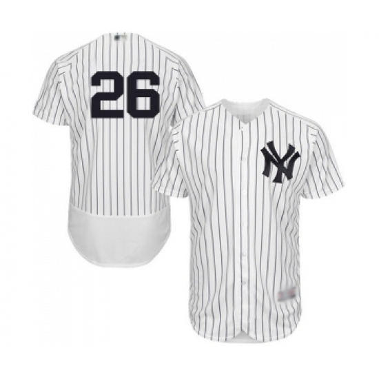 Men's New York Yankees 26 DJ LeMahieu White Home Flex Base Authentic Collection Baseball Jersey