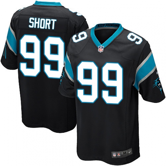 Men's Nike Carolina Panthers 99 Kawann Short Game Black Team Color NFL Jersey