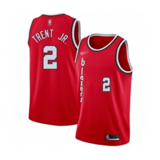 Women's Portland Trail Blazers 2 Gary Trent Jr. Swingman Red Hardwood Classics Basketball Jersey