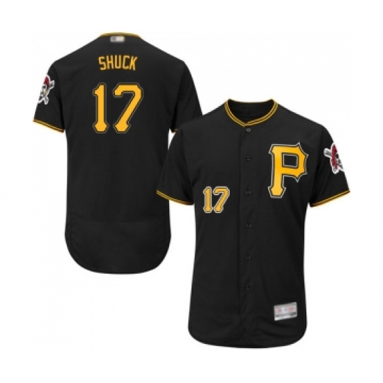 Men's Pittsburgh Pirates 17 JB Shuck Black Alternate Flex Base Authentic Collection Baseball Jersey