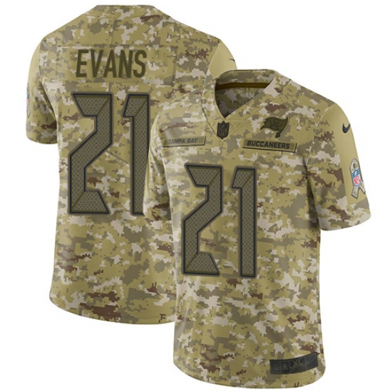 Youth Nike Tampa Bay Buccaneers 21 Justin Evans Limited Camo 2018 Salute to Service NFL Jersey