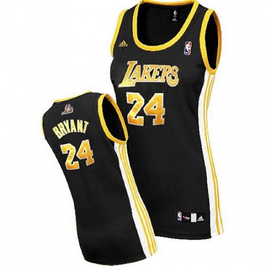 Women's Adidas Los Angeles Lakers 24 Kobe Bryant Swingman Black/Gold No. NBA Jersey