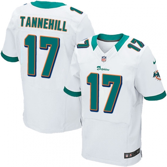 Men's Nike Miami Dolphins 17 Ryan Tannehill Elite White NFL Jersey