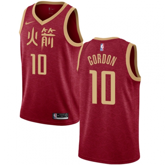 Men's Nike Houston Rockets 10 Eric Gordon Swingman Red NBA Jersey - 2018 19 City Edition