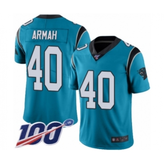 Youth Carolina Panthers 40 Alex Armah Limited Olive 2017 Salute to Service Football Jersey