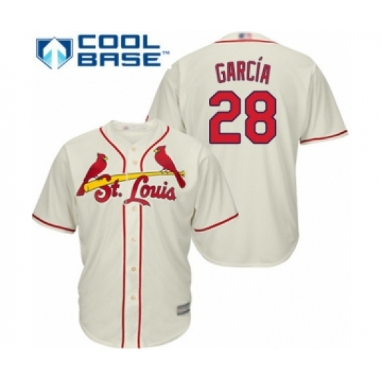 Youth St. Louis Cardinals 28 Adolis Garcia Authentic Cream Alternate Cool Base Baseball Player Jersey