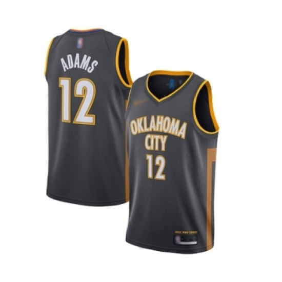 Youth Oklahoma City Thunder 12 Steven Adams Swingman Charcoal Basketball Jersey - 2019 20 City Edition