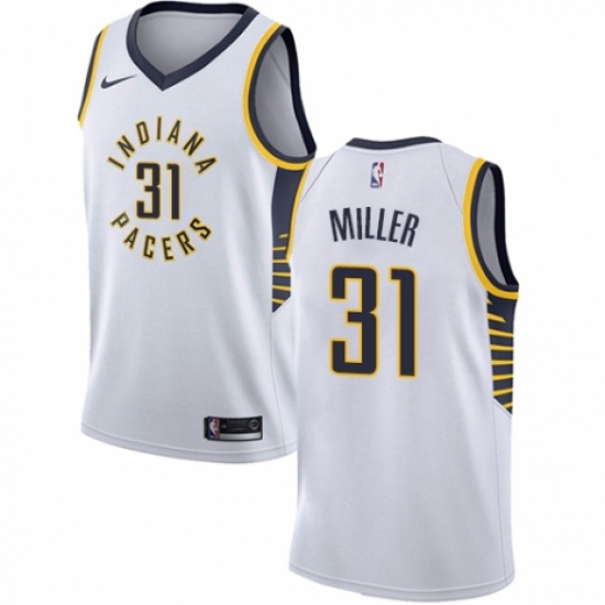 Youth Nike Indiana Pacers 31 Reggie Miller Swingman White NBA Jersey - Association Edition