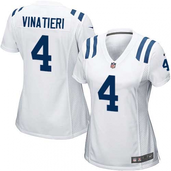 Women's Nike Indianapolis Colts 4 Adam Vinatieri Game White NFL Jersey