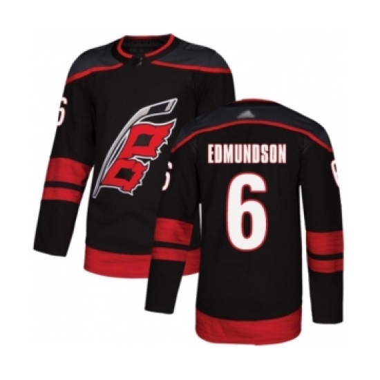 Men's Carolina Hurricanes 6 Joel Edmundson Authentic Black Alternate Hockey Jersey