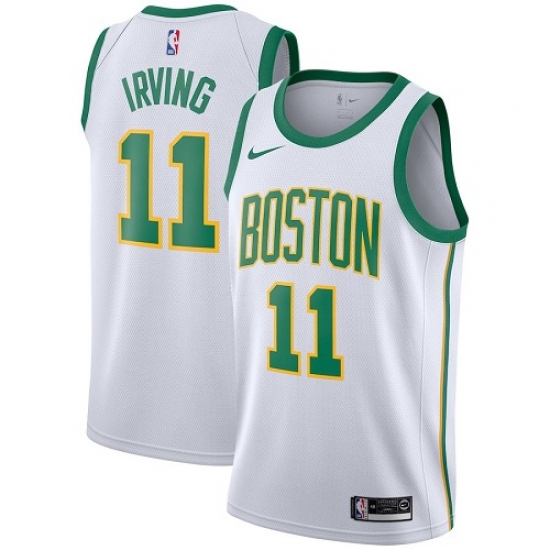 Men's Nike Boston Celtics 11 Kyrie Irving Swingman White NBA Jersey - City Edition