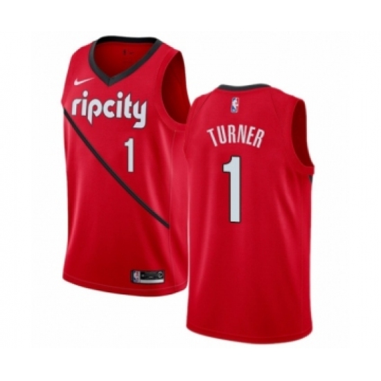 Women's Nike Portland Trail Blazers 1 Evan Turner Red Swingman Jersey - Earned Edition