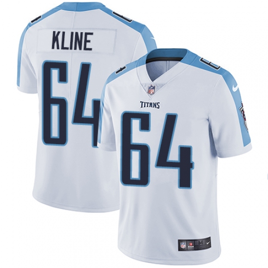 Youth Nike Tennessee Titans 64 Josh Kline White Vapor Untouchable Elite Player NFL Jersey