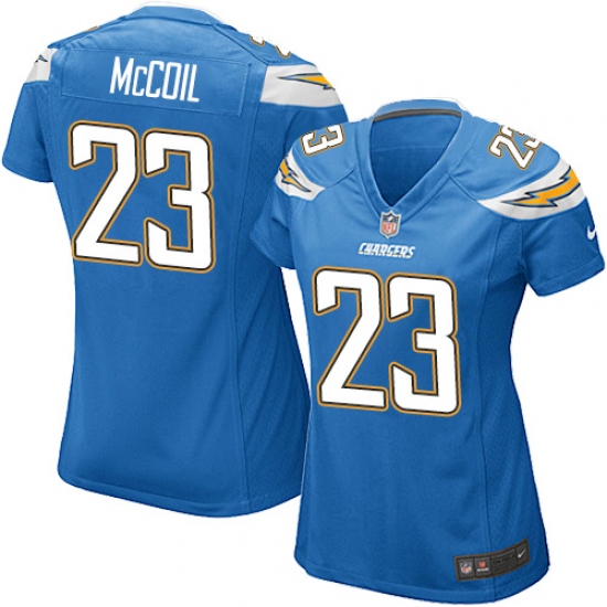 Women's Nike Los Angeles Chargers 23 Dexter McCoil Game Electric Blue Alternate NFL Jersey