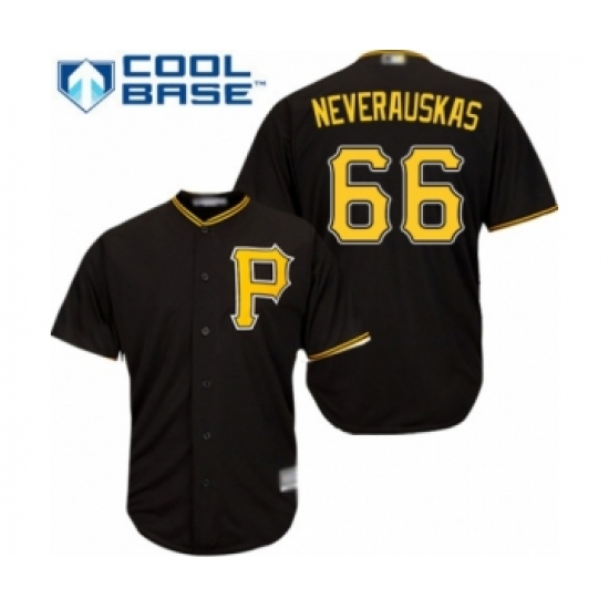 Youth Pittsburgh Pirates 66 Dovydas Neverauskas Authentic Black Alternate Cool Base Baseball Player Jersey