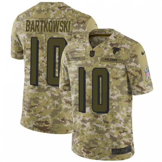 Youth Nike Atlanta Falcons 10 Steve Bartkowski Limited Camo 2018 Salute to Service NFL Jersey