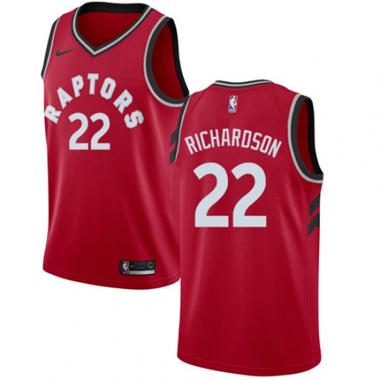 Youth Nike Toronto Raptors 22 Malachi Richardson Swingman Red NBA Jersey - Icon Edition