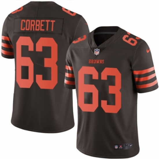 Youth Nike Cleveland Browns 63 Austin Corbett Limited Brown Rush Vapor Untouchable NFL Jersey