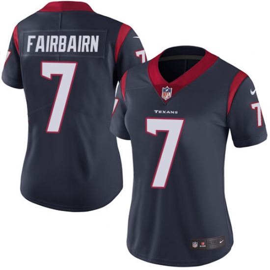 Women's Nike Houston Texans 7 Ka'imi Fairbairn Navy Blue Team Color Vapor Untouchable Limited Player NFL Jersey