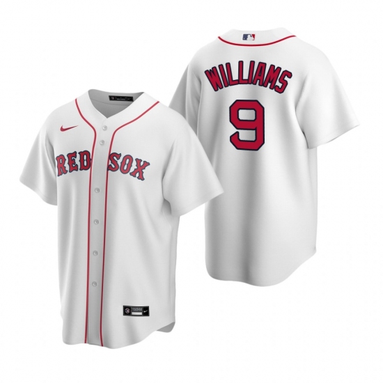 Men's Nike Boston Red Sox 9 Ted Williams White Home Stitched Baseball Jersey