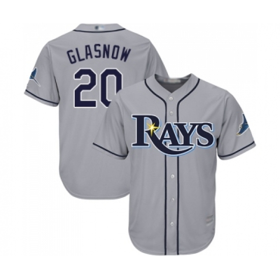 Youth Tampa Bay Rays 20 Tyler Glasnow Replica Grey Road Cool Base Baseball Jersey